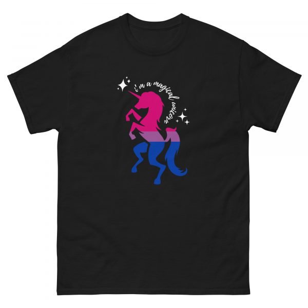 Bi Pride - Magical Unicorn - Classic Tee (Black)